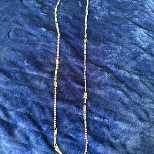 Chan Luu pink and white stone necklace